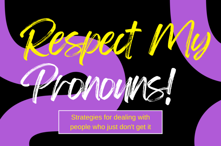 Banner imager about respecting pronouns